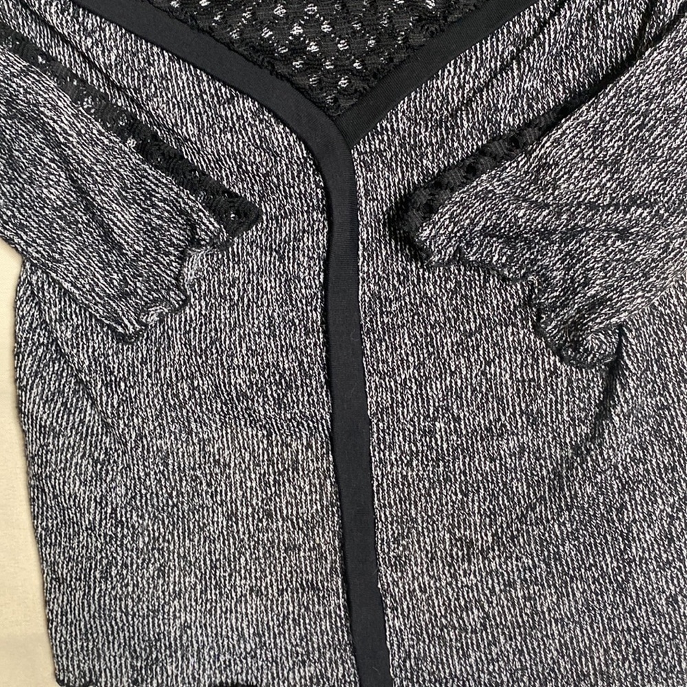 Scrapbook Black And Gray V-neck Sweater - Picture 7 of 12